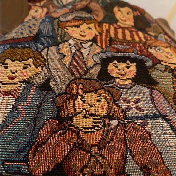 VTG Children of the World Tapestry Tote Bag schoolteacher - Picture 10 of 11